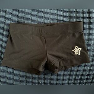 GK Stars black toddler Spandex Stretch Athletic Shorts, Gymnastics, cheer, CXS